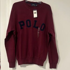 Polo by Ralph Lauren Men's Dark Red Crewneck Sweater